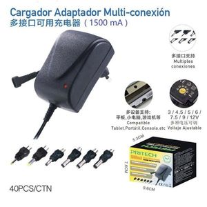 Adaptateur de chargeur multi-connexions, tension réglable 1500mA, pour tablette, ordinateur portable, console de jeu - Product Image 2