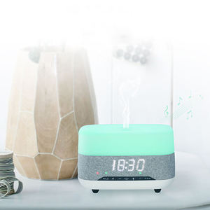 Difusor ultrasónico de aire para el hogar, de 300ml humidificador de aire, difusor de aroma de altavoz Bt de aceite esencial <span class=keywords><strong>con</strong></span> reloj <span class=keywords><strong>despertador</strong></span> de luz Led de 7 colores, nuevo - Product Image 3
