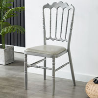 Chaises empilables en métal style Napoléon Chiavari pour événements de mariage, chaises de banquet en métal doré pour restaurants et événements