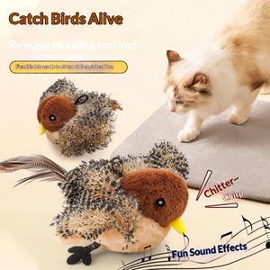 Jouet pour chats : Oiseau à ailes battantes avec détection automatique et simulation de son d'oiseau – Le best-seller TikTok pour soulager l'anxiété - Product Image 3