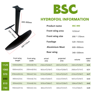 AXIS BSC 890 Popular Carbon Hydrofoil: Ala de Carbono para Surf y Wing Foil, Equilibrada, con Elevación Estable y Control para Carving, Ideal para Riders Freeride - Product Image 2