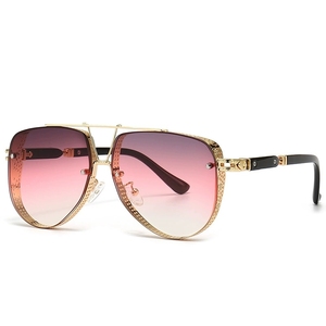 Nuovi <span class=keywords><strong>Occhiali</strong></span> da Sole di Lusso Personalizzati, Design alla Moda, Montatura in Metallo, Stile Aviatore, Oversize, per Uomo e Donna - Product Image 2