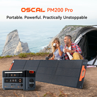 Centrale Électrique Solaire Oscal PM200 Pro 200W pour Camping Extérieur, Panneau Solaire avec Livraison Gratuite depuis Entrepôts UE/US, Compatible Toutes Centrales Électriques