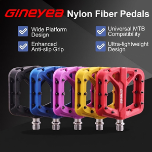 Pédales de VTT GINEYEA M996 en fibre de nylon ultralégère, haute qualité, antidérapantes, résistantes à l'eau, pour BMX/cyclistes de montagne/vélos de route - Product Image 1