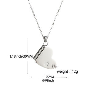 Collier pendentif <span class=keywords><strong>livre</strong></span> d'amour en acier inoxydable plaqué or 18kPVD imperméable créatif 2025 - Product Image 2