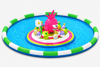 Parc aquatique gonflable personnalisé Lilytoys avec piscine amovible pour enfants