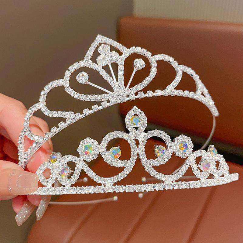 Wholesale Crown Bridal Tiaras Silver Plated with Rhinestones