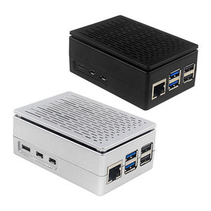 Raspberry <span class=keywords><strong>Pi</strong></span> 5 scatola di plastica nero/bianco coperchio rimovibile astuccio ABS con ventola di raffreddamento opzionale PWM per Rpi 5 - Product Image 1