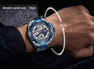 นาฬิกาข้อมือผู้ชาย <span class=keywords><strong>NAVIFORCE</strong></span> 9182 ขนาดใหญ่ จอแสดงผลคู่ โครโนกราฟ สไตล์ลำลอง ธุรกิจ ควอตซ์ ดิจิตอล - Product Image 6