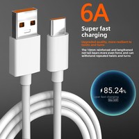 Cable de Datos USB 3.0 de Carga Rápida de 6A para Teléfonos Móviles iPhone - Material de PVC, Carga Rápida y Transferencia de Datos