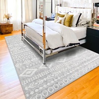 Tapis de sol en fausse fourrure de cachemire, tapis marocain moderne pour chambre à coucher