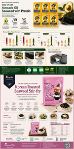King of Kim Halal Certified Seasoned Roasted Dried Nori <b>Snack</b> 400g Vacuum Pack with Korean Ingredients - Product Image 6