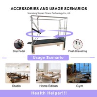 Equipo de Pilates Cadillac Trapeze Reformer de Alta Calidad con Resortes, Fabricado en Madera de Arce Blanco Pura Flow
