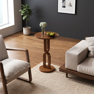 Modern <b>Round</b> Wood <b>Coffee</b> <b>Table</b> Minimalist Design Living Room Furniture Decorative Side <b>Table</b> - Product Image 3