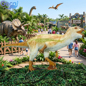 Dinosaures herbivores animatroniques réalistes à plumes pour parc d'attractions sur le thème des dinosaures jurassiques - Product Image 5
