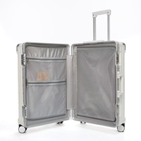 Ensemble de Bagages de Voyage Légers 20'' et 24'' avec Cadre en Aluminium, Valise PC, Roues Freinées et Support Téléphone