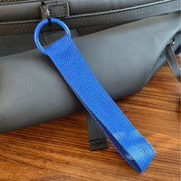 Porte-clés coloré avec boucle à ressort, sangle en toile de polyester, cordon anti-perte pour gobelet d'eau