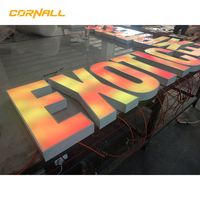 Enseigne lumineuse LED personnalisée en lettres 3D, signalisation publicitaire, panneau lumineux pour nom de magasin, décoration murale