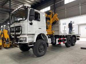 SINOTRUK HOWO 6x6 LHD RHD 20T עצמי טעינה שטוחה משאית עם 10ton מטעין מנוף הידראולי ארוך שקע מנוף משאית - Product Image 2