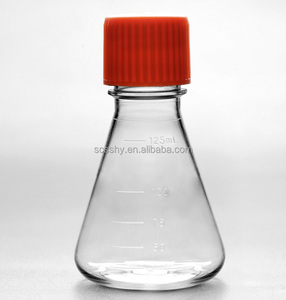 معدات مختبر كيميائي من لورون، قوارير إرلنماير بلاستيكية معقمة سعة 125 مل و250 مل، قوارير مدرجة بغطاء مثقب، مغلفة بشكل فردي - Product Image 4