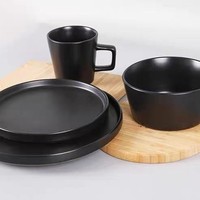 Exportqualität Keramik-Geschirrset 16-teilig Modernes Design Mikrowellengeeignet Glasierte Oberfläche Einfarbig Enthält Teller Schüsseln Tassen