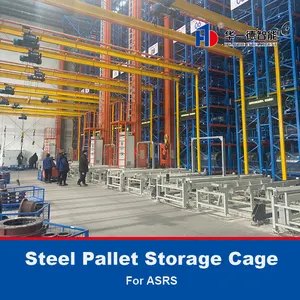 Foldable Steel Pallet Cage For ASRS Steel Pallet Storage Cage Wire Mesh Container Steel Pallet Container