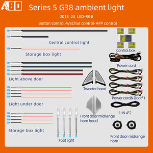 A80 64 couleurs éclairage ambiant <span class=keywords><strong>dynamique</strong></span> pour <span class=keywords><strong>BMW</strong></span> série 5 F10 F11 2011 - 2017 atmosphère intérieure accessoires d'éclairage LED - Product Image 6