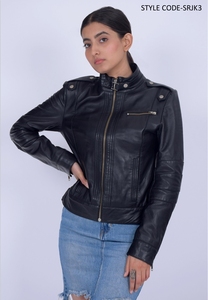 เสื้อแจ็กเก็ตหนังให้ความอบอุ่นสำหรับผู้หญิง, เสื้อแจ็คเก็ตหนังแท้เบอร์กันดีเรียบง่ายสำหรับฤดูใบไม้ร่วงและฤดูหนาวสไตล์ใหม่ - Product Image 2