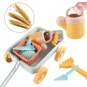 Children DIY Simulation Ice Cream Bulldozer Model Kitchen Toy Wheat Straw Cake Food Model Play Sand Making Beach Toys