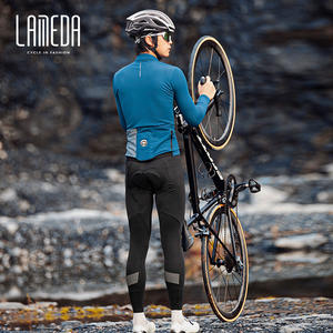 LAMEDA Bavoirs de cyclisme pour hommes <span class=keywords><strong>Hiver</strong></span> Automne Thermique Italie Tissu Rembourré Short de vélo Taille Plus Motif 3D Personnalisé OEM Sets Adultes - Product Image 1