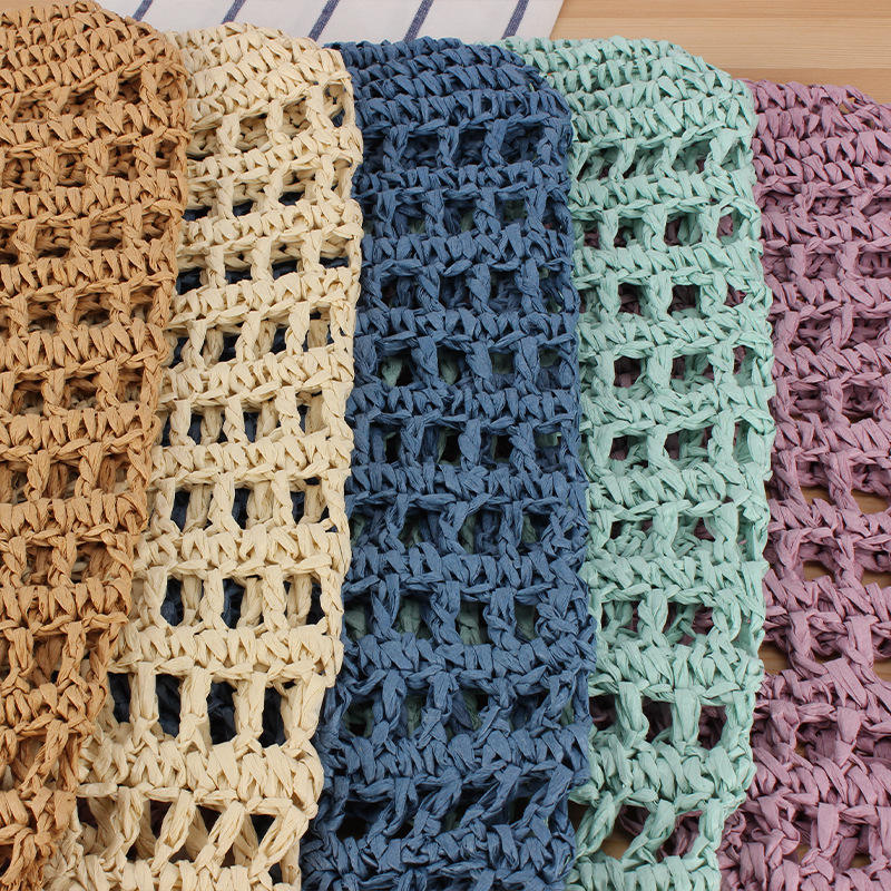 Sac de paille creux français de grande capacité Crochet Simple épaule bord  de mer vacances fourre-tout Crochet sac de plage