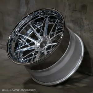 Rines de Aleación Plateados Pulidos Personalizados de 2/3 Piezas, 17 18 19 20 Pulgadas, Diseño Cóncavo, Forjados, Cromados, 5x120 5x114.3 para <span class=keywords><strong>Nissan</strong></span> <span class=keywords><strong>Supra</strong></span> - Product Image 3
