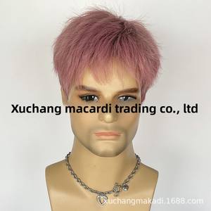 <span class=keywords><strong>Peluca</strong></span> Corta Moderna <span class=keywords><strong>para</strong></span> Hombres Adolescentes de Estilo Europeo Americano, Fibra Sintética Resistente al Calor, Se Puede Permanecer y Teñir a Máquina - Product Image 2