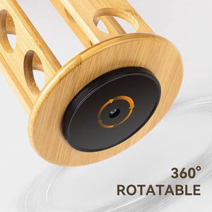 <span class=keywords><strong>Portaspezie</strong></span> girevole in bambù per cucina organizzatore per barattoli di spezie da 12 bottiglie espositore da banco supporto per ripiano accessori da cucina - Product Image 3