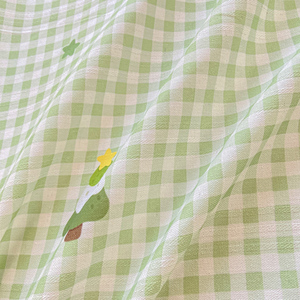 Simple Plant Pattern Cotton Bed Sheet Set 3 Pcs Cooling Home Use - Product Image 4