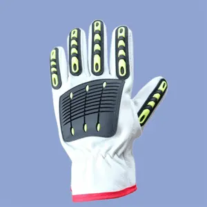 Industrial Leather Driver Waterproof Protective Impact Anti-Collision Gloves