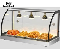 Vitrine chauffante à 3 lampes pour garder les aliments croustillants et frais en usage commercial