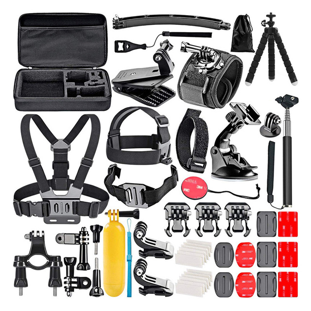 Hot Factory Price 50-In-1 Action Camera Accessory for GoPro Hero Black 9 8 7 6 5 4 3 2 (2019) DJI OSMO Action Camera