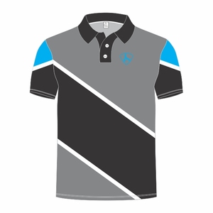 Polo sportif pour homme à manches courtes, imprimé numérique personnalisé, motif géométrique, séchage rapide, tissu tricoté 100% polyester - Product Image 4