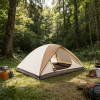 Tente de camping double pour deux personnes, pliable, légère, anti-moustiques, imperméable, quatre saisons, en tissu Oxford 210D, à montage rapide