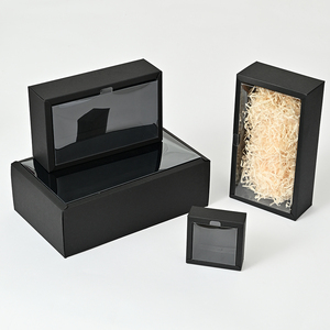 Kraft gói quà tặng giấy Wedding party Cookies Kẹo hộp bánh với rõ ràng PVC cửa sổ tinh tế ngăn kéo hộp hiển thị - Product Image 5