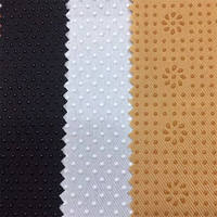 Tissu de matelas en microfibre suédée antidérapante avec points en silicone et points polka, revêtement antistatique