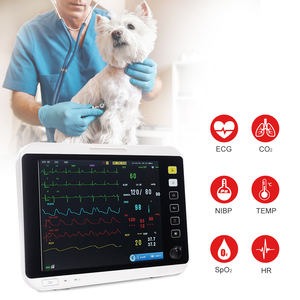 Máy Theo Dõi Dấu Hiệu Quan Trọng <span class=keywords><strong>Ecg</strong></span> Sức Khỏe Đa Thông Số Thú Cưng Thú Y Tiện Dụng <span class=keywords><strong>12</strong></span>.1 Inch Với Chức Năng Nibp Etco2 - Product Image 2