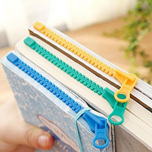 Qianrui Zipper Bookmark Yellow Green Blue Cartoon Style Tassel Shape Gift Book Clip - Product Image 4