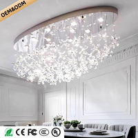 Lustre de plafond en cristal pour salon, lampe suspendue design moderne pour salle à manger