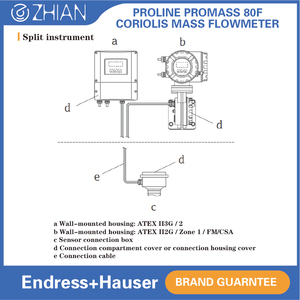 Endress + hauser OEM tùy chỉnh coriolis kỹ thuật số đo lưu lượng Proline promass 80f DN15 15mm thép không gỉ 83f15 sản phẩm - Product Image 2