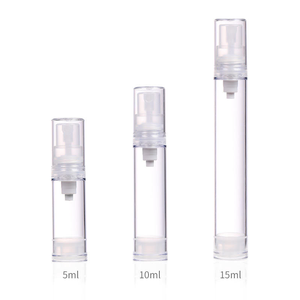 Airless Pump <b>Bottle</b> 5ml 10ml 15ml PET Cylinder Cosmetic Travel Packaging Clear <b>Plastic</b> <b>Spray</b> <b>Bottle</b> - Product Image 1