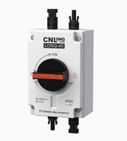 Interrupteur isolateur CC PV 1200V 32A IP66 étanche, isolateur de circuit solaire MC4 1 entrée 1 sortie pour utilisation extérieure