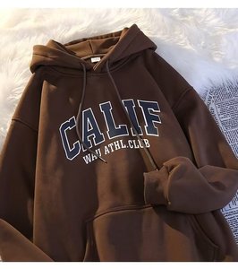 Logo personalizzato stampato da <span class=keywords><strong>uomo</strong></span> felpe in pile pesante oversize in cotone poliestere con <span class=keywords><strong>cappuccio</strong></span> allentato modello solido per l'inverno - Product Image 1