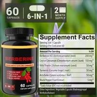 OEM/ODM Capsules de Berbérine avec Cannelle de Ceylan, Curcuma, Chardon-Marie, Artichaut, Poivre Noir pour Adultes
